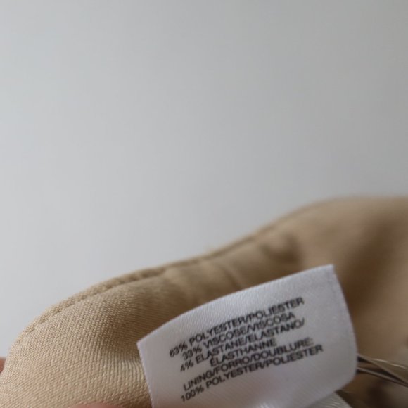 ANN TAYLOR LOFT Size 10 Maroon Beige Tan Skirt Blouse Set Sleeveless Career - Picture 13 of 14